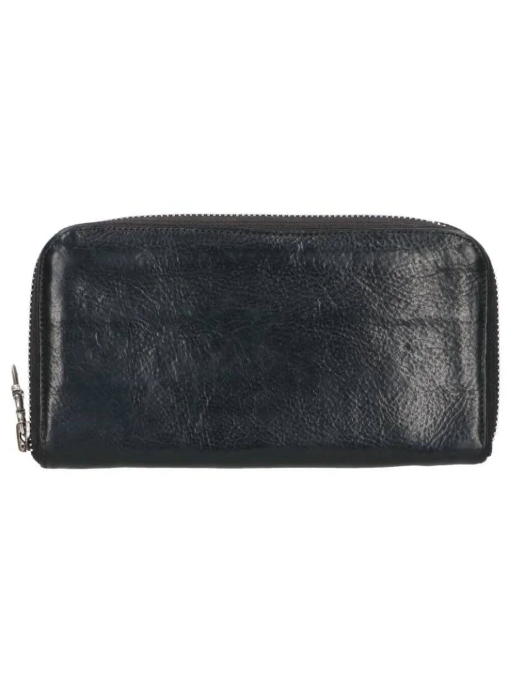 Chrome Hearts Rec Zip Plane Round Zip Leather Wallet
